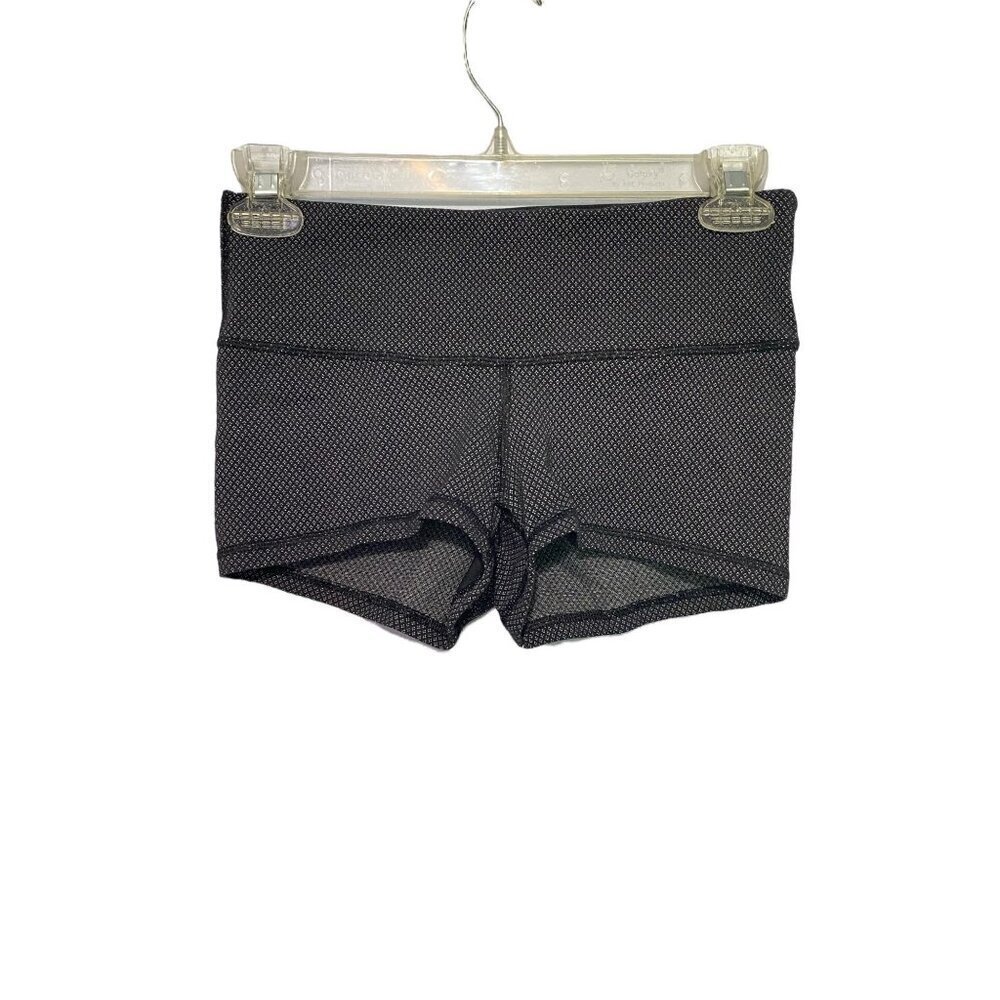 Lululemon Athletic‎ Shorts Navy Blue w White Diamond Dots Waist Pocket Women 4
